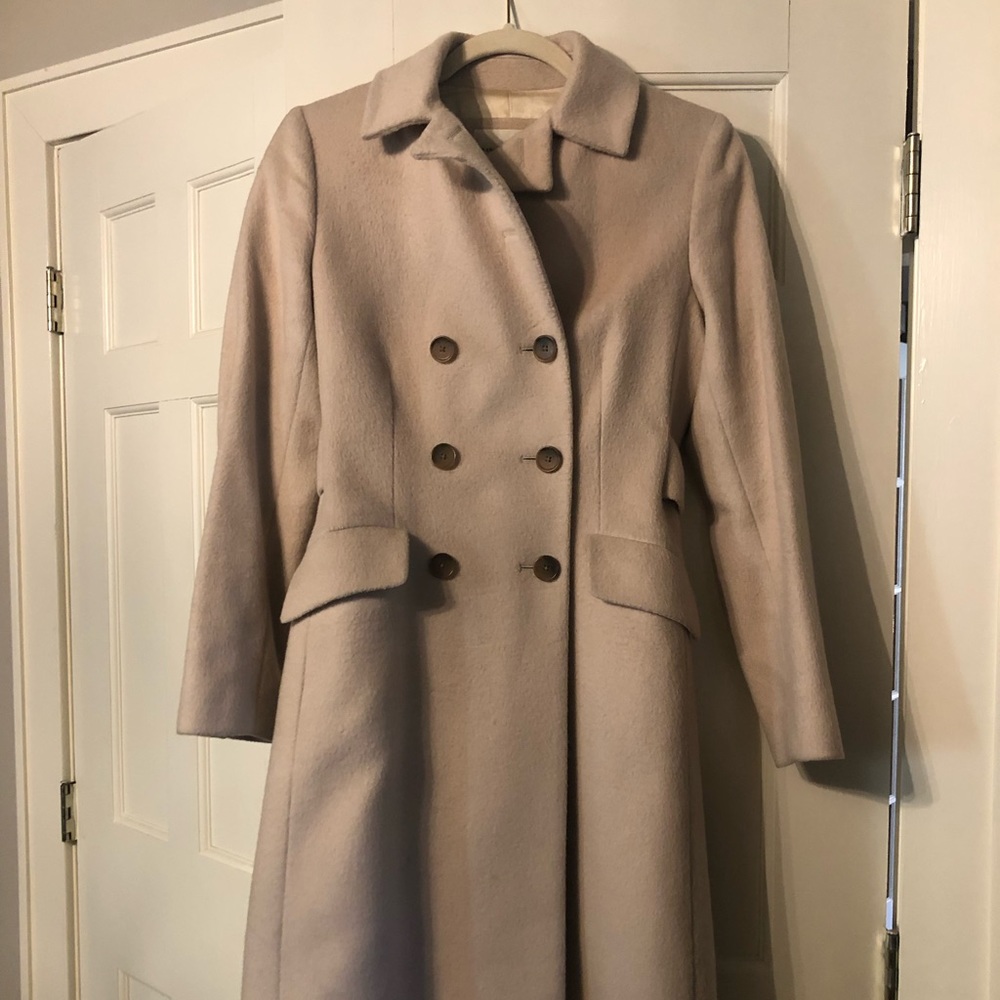 Banana Republic dark cream brushed winter coat